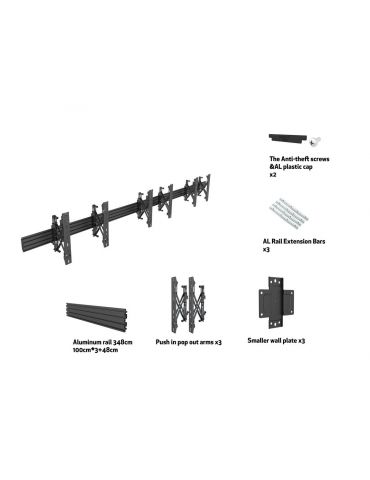 Multibrackets 4139 sistem montare consolă media 165,1 cm (65") Negru Multibrackets - 6
