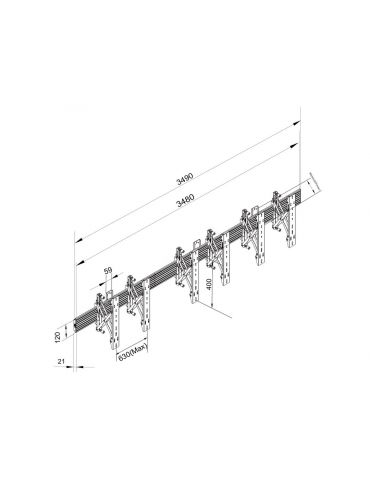 Multibrackets 4139 sistem montare consolă media 165,1 cm (65") Negru Multibrackets - 10