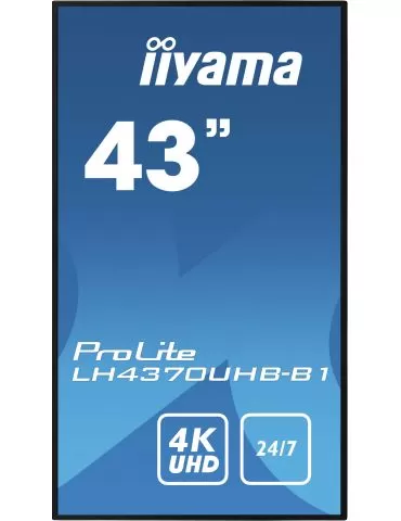 iiyama LH4370UHB-B1 Afișaj Semne Panou informare digital de perete 108 cm (42.5") VA 700 cd/m² 4K Ultra HD Negru Procesor Iiyama - Tik.ro