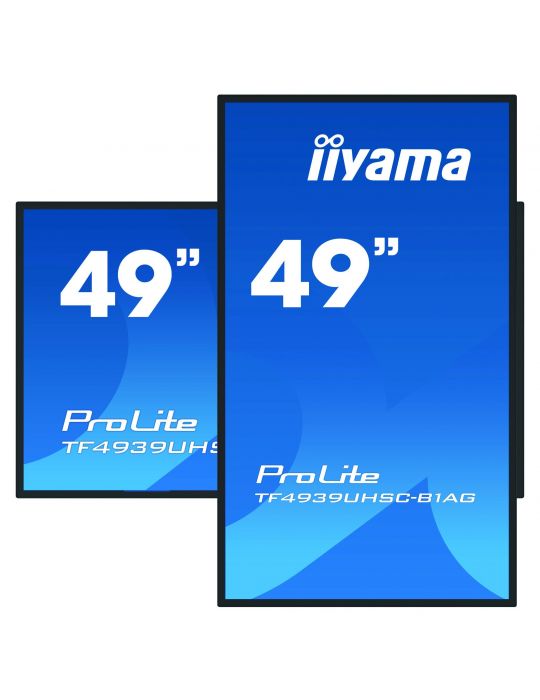 iiyama ProLite TF4939UHSC-B1AG monitoare LCD 124,5 cm (49") 3840 x 2160 Pixel 4K Ultra HD LED Ecran tactil Multi-gestual Negru I