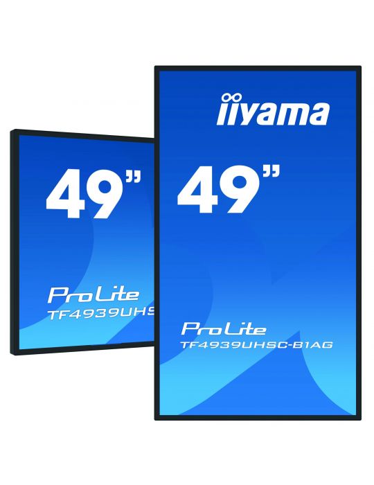 iiyama ProLite TF4939UHSC-B1AG monitoare LCD 124,5 cm (49") 3840 x 2160 Pixel 4K Ultra HD LED Ecran tactil Multi-gestual Negru I