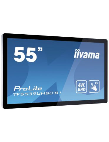 iiyama ProLite TF5539UHSC-B1AG monitoare LCD 139,7 cm (55") 3840 x 2160 Pixel 4K Ultra HD LED Ecran tactil Multi-gestual Negru I