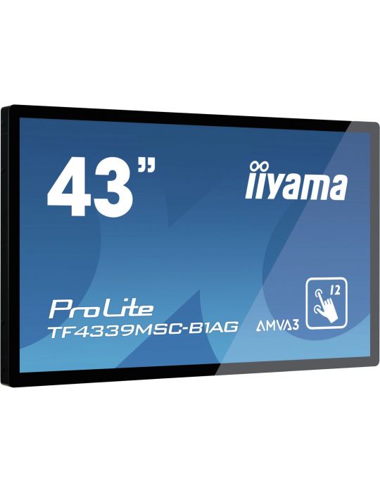 iiyama ProLite TF4339MSC-B1AG monitoare LCD 109,2 cm (43") 1920 x 1080 Pixel Full HD LED Ecran tactil Multi-gestual Negru Iiyama