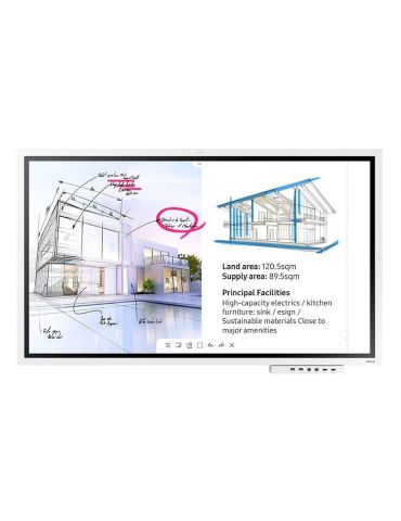 Samsung WM55R Panou informare digital de perete 139,7 cm (55") LED Wi-Fi 350 cd/m² 4K Ultra HD Alb Ecran tactil 16/7 Samsung - 2