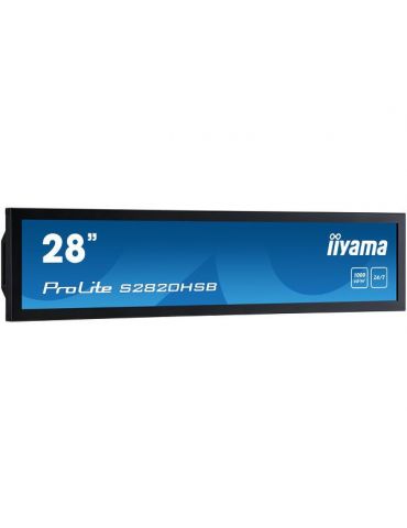 iiyama S2820HSB-B1 Afișaj Semne Panou informare digital de perete 71,1 cm (28") LCD 1000 cd/m² Negru 24/7 Iiyama - 1 - Tik.ro