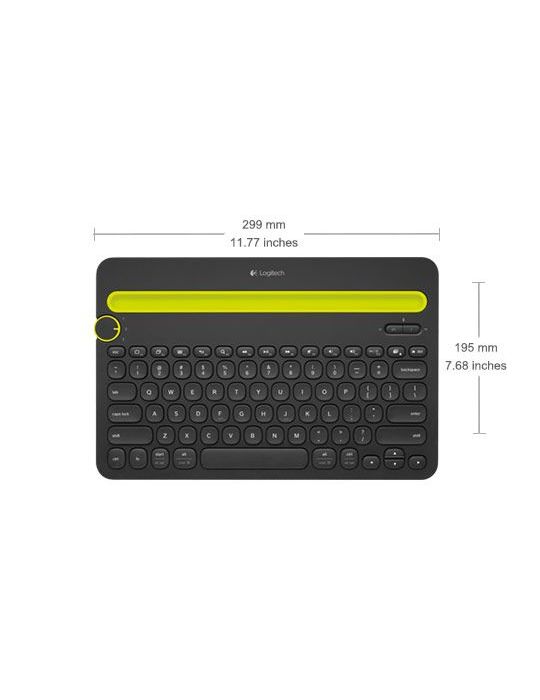 Logitech Bluetooth® Multi-Device Keyboard K480 tastaturi QWERTZ Germană Alb Logitech - 6