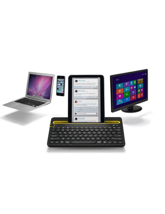 Logitech Bluetooth® Multi-Device Keyboard K480 tastaturi QWERTZ Germană Alb Logitech - 8