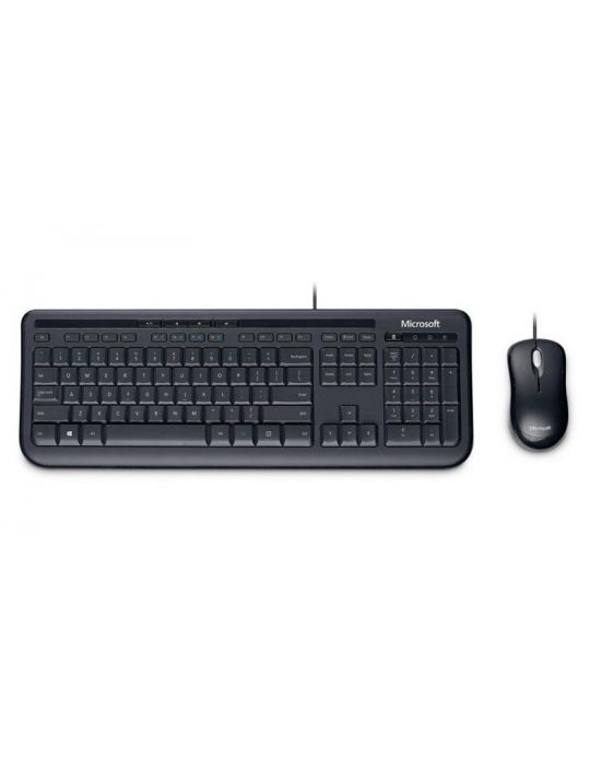 Microsoft Wired Desktop 600, DE tastaturi USB QWERTZ Mouse inclus Negru Microsoft - 1