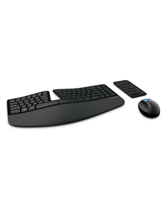 Microsoft Sculpt Ergonomic Desktop tastaturi RF fără fir Germană Mouse inclus Negru Microsoft - 1