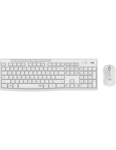 Logitech MK295 Silent Wireless Combo tastaturi Mouse inclus USB QWERTZ Germană Alb Logitech - 1 - Tik.ro