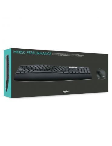 Logitech MK850 Performance tastaturi Mouse inclus RF Wireless + Bluetooth QWERTZ Germană Negru Logitech - 7