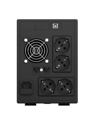 Ups njoy cadu 1500  line int. tower 900 w avr schuko x 4 display lcd back-up 1 - 10 min. upcmtls615hcaaz01b-lic (include tv 8.00