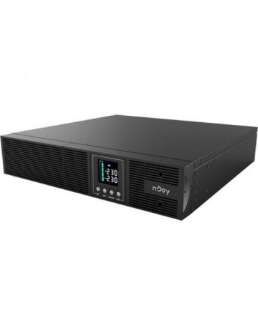 Ups njoy aster 3000 online tower/rack 2700 w fara avr iec x 8 display lcd back-up 11 - 20 min. upol-ol300as-cg01b (include tv 8. - Tik.ro