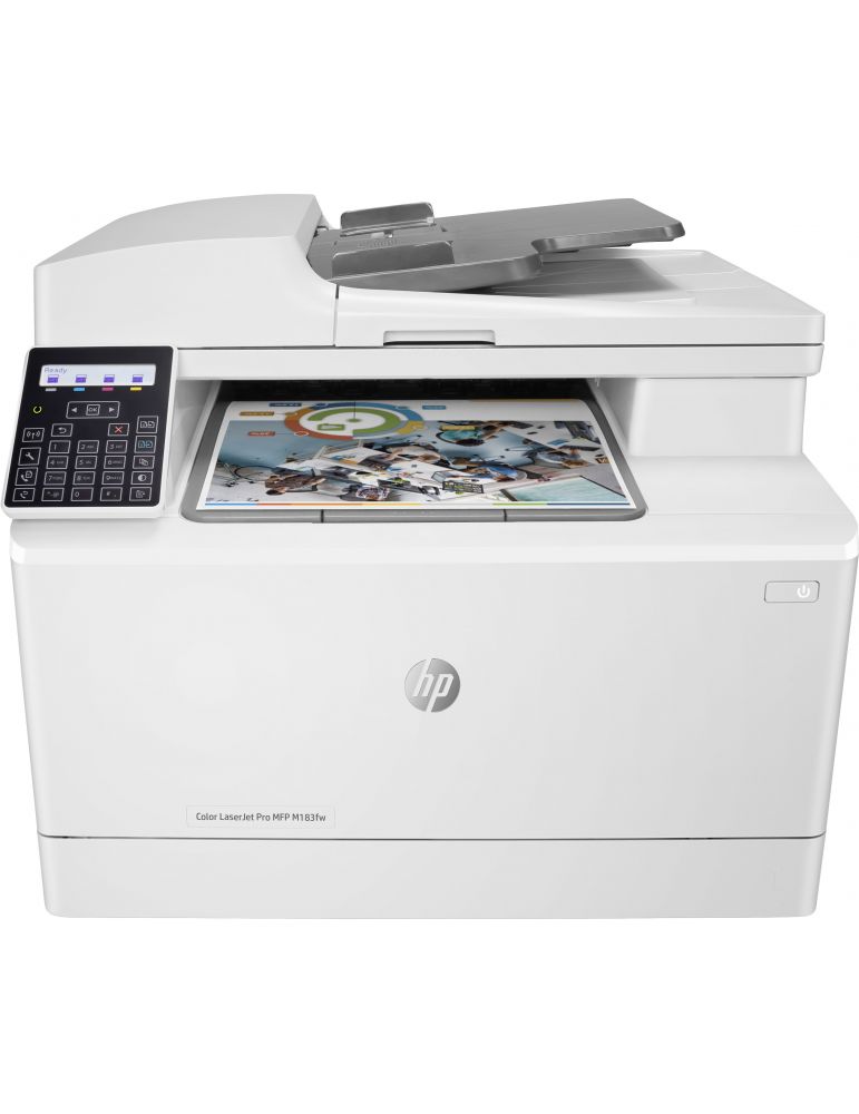 HP Color LaserJet Pro MFP M183fw, Imprimare,copiere,scanare,fax, Alimentator ADF de 35 de coli eficienţă energetică securitate