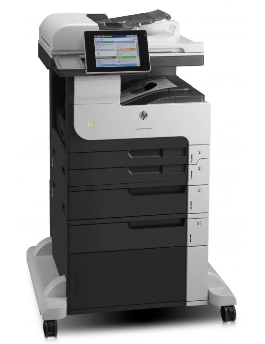 HP LaserJet Enterprise MFP M725f, Imprimare,copiere,scanare,fax, ADF de 100 de coli Imprimare prin port USB frontal scanare Hp -