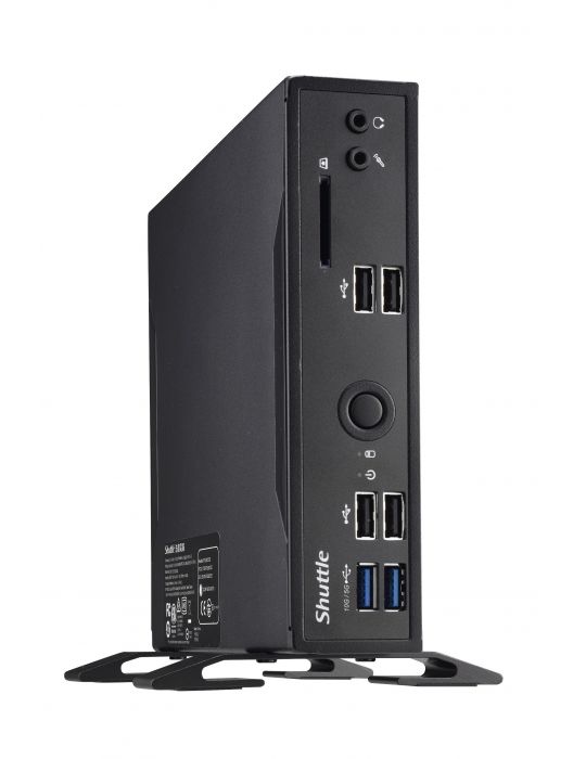Shuttle XPC slim POS DS200 5205U Slim PC Intel® Celeron® 4 Giga Bites DDR4-SDRAM 128 Giga Bites SSD Mini PC Negru Shuttle - 1