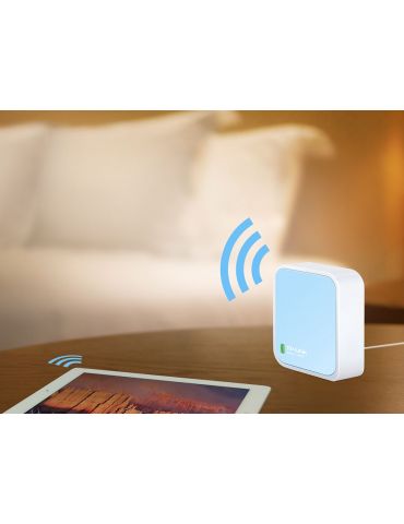 TP-Link 300Mbps Wireless N Nano Router router wireless Fast Ethernet Bandă unică (2.4 GHz) 4G Albastru, Alb Tp-link - 7