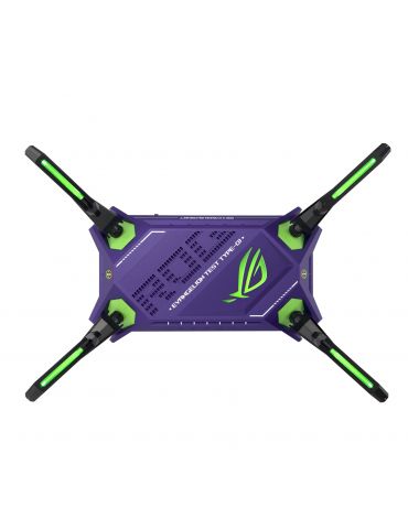 ASUS ROG Rapture GT-AX6000 AiMesh EVA Edition router wireless Bandă dublă (2.4 GHz/ 5 GHz) Negru, Albastru Asus - 2