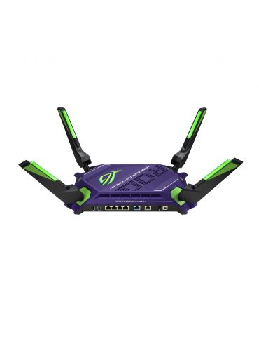 ASUS ROG Rapture GT-AX6000 AiMesh EVA Edition router wireless Bandă dublă (2.4 GHz/ 5 GHz) Negru, Albastru Asus - 4