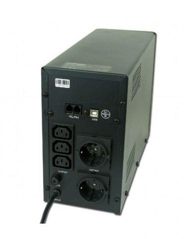 Ups gembird line int. cu management mini tower 1500va/900w avr iec x 3/ schuko x 2 2 x baterie 12v/8ah display lcd back-up 1 - 1