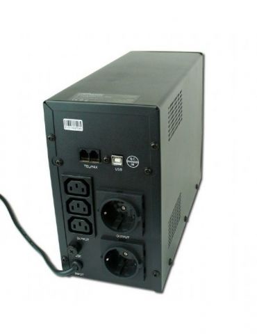 Ups gembird line int. cu management mini tower 1200va/720w avr iec x 3/ schuko x 2 2 x baterie 12v/7ah display lcd back-up 1 - 1