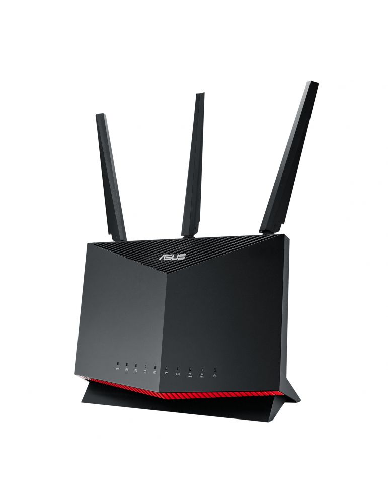 Router wireless Asus RT-AX86S, 5700 Mbit/s, WiFi 6, Dual Band, 3 antene, 5G, Negru