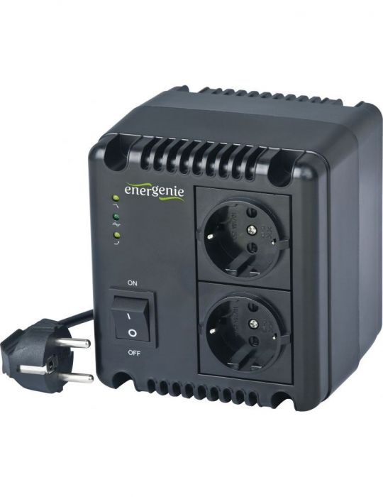 Avr gembird  1000va/ 600w 2 x socket schuko indicatie status cu led sinusoida pura eg-avr-1001i)  (include tv 3 lei) Gembird - 1