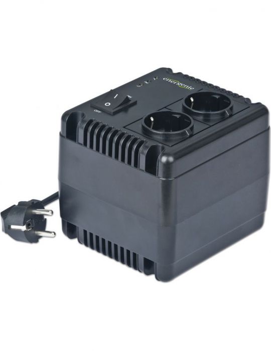 Avr gembird  1000va/ 600w 2 x socket schuko indicatie status cu led sinusoida pura eg-avr-1001i)  (include tv 3 lei) Gembird - 1