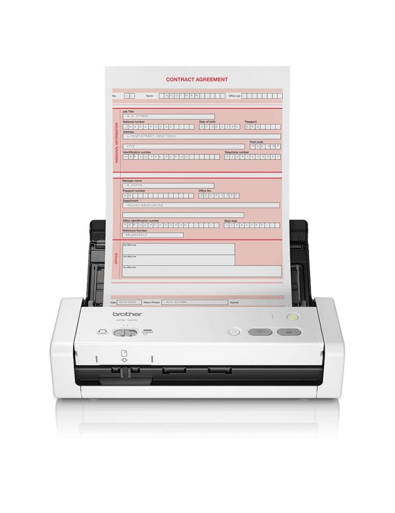 Scanner Brother ADS-1200, A4, 600x600dpi, ADF, alb