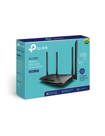 TP-Link Archer VR300 AC1200 router wireless Fast Ethernet Bandă dublă (2.4 GHz/ 5 GHz) 4G Negru Tp-link - 4