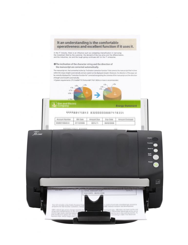 Fujitsu fi-7140 Scanner ADF 600 x 600 DPI A4 Negru, Alb