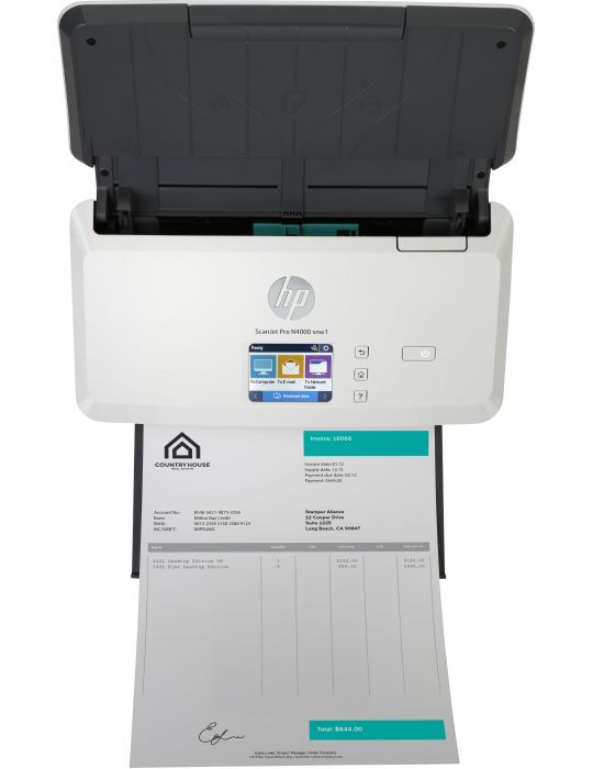 HP Scanjet Pro N4000 snw1 Sheet-feed Scanner Sheet-fed scaner 600 x 600 DPI A4 Negru, Alb Hp - 6