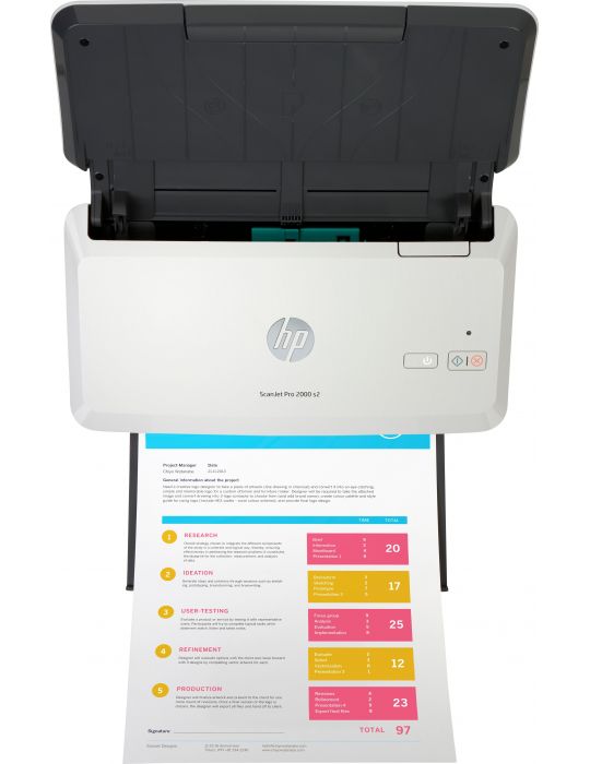 HP Scanjet Pro 2000 s2 Sheet-feed Scanner Sheet-fed scaner 600 x 600 DPI A4 Negru, Alb Hp - 6