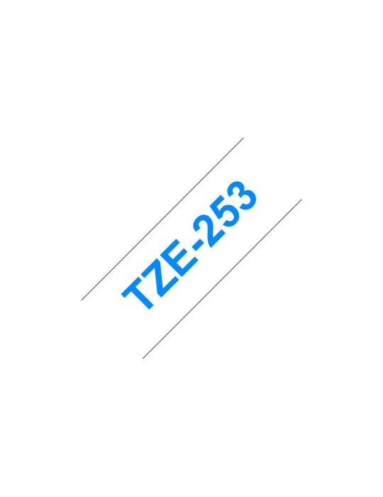 Brother TZe-253 benzi pentru etichete Albastru pe alb Brother - 2