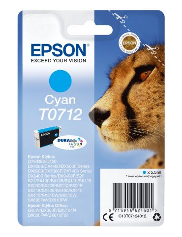 Epson Singlepack Cyan T0712 DURABrite Ultra Ink Epson - 1 - Tik.ro