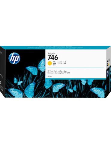 HP 746 300-ml Yellow DesignJet Ink Cartridge Hp - 1 - Tik.ro