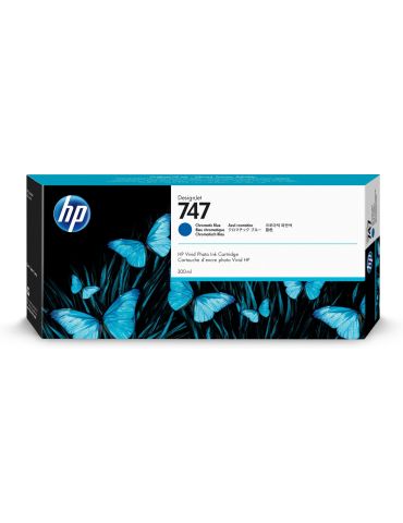HP 747 300-ml Chromatic Blue DesignJet Ink Cartridge Hp - 1 - Tik.ro