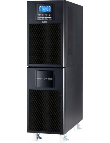 Ups mustek online cu sinusoida pura tower 10000va/ 10000w avr iesire terminal block display lcd 16 x baterie 12v/9ah backup2.5mi - Tik.ro