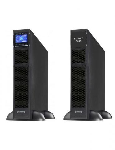 Ups mustek online cu sinusoida pura rack10000va/ 10000w avr iesire terminal block display lcd 16 x baterie 12v/9ah backup2.5min 