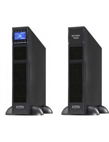 Ups mustek online cu sinusoida pura rack 6000va/ 6000w avr iesire terminal block display lcd 16 x baterie 12v/7ah backup 4mininc