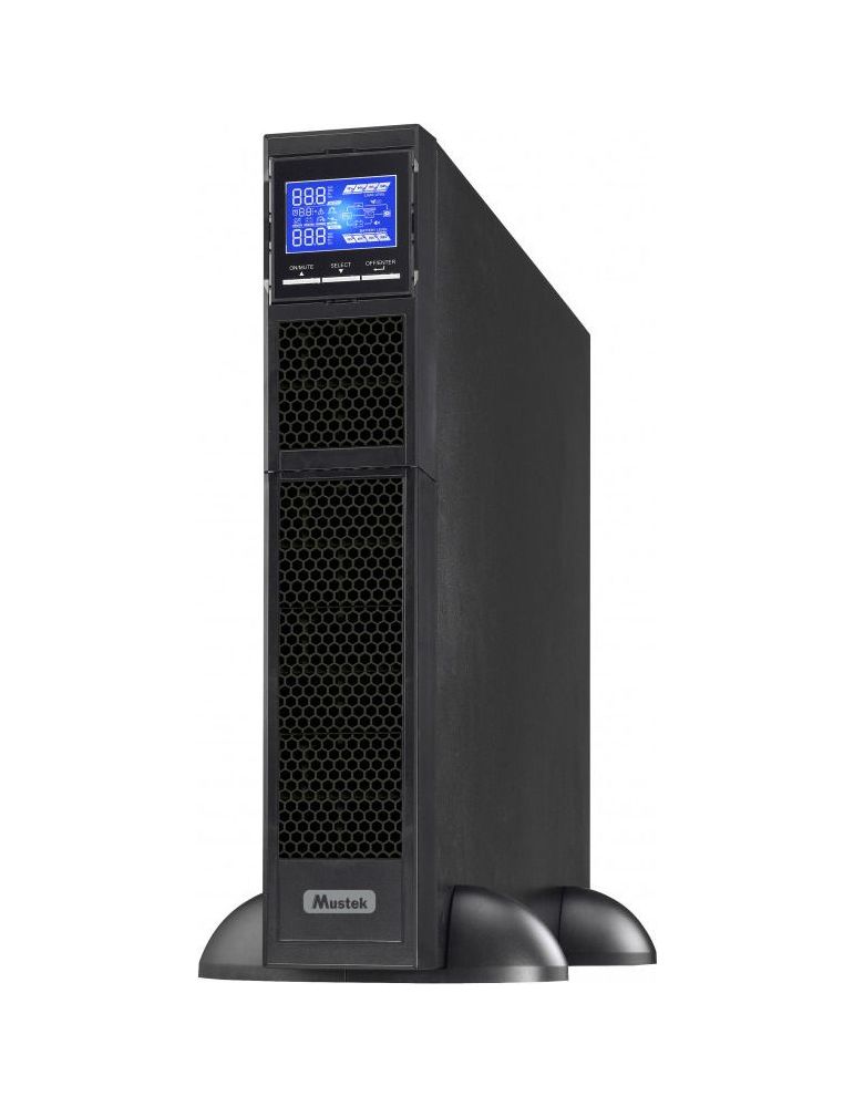 Ups mustek online cu sinusoida pura rack 1000va/ 1000w avr 8 x socket iec display lcd 3 x baterie 12v/7ah backup 11min incarc.3