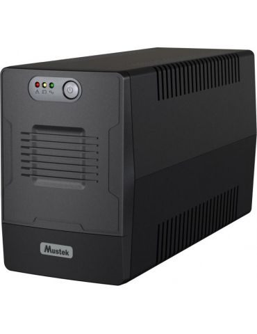Ups mustek line int.  fara management  1000va/ 600w avr 4 x socket schuko indicatie status cu led 2 x baterie 12v/7ah backup: 1 