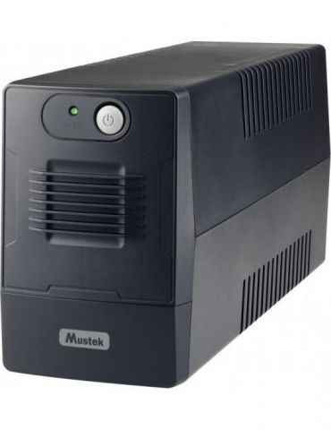Ups mustek line int.  fara management   600va/ 360w avr 2 x socket schuko indicatie status cu led 1 baterie 12v/7ah backup: 5 se