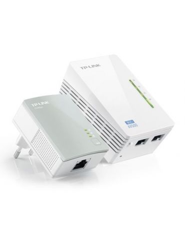 TP-Link TL-WPA4220 KIT 600 Mbit/s Ethernet LAN Wi-Fi Alb 2 buc. Tp-link - 1 - Tik.ro