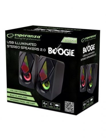 Boxe 2.0 usb led rainbow boogie esperanza Esperanza - 1