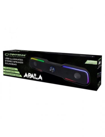 Boxe / soundbar 2.0 usb led rainbow apala esp Esperanza - 1