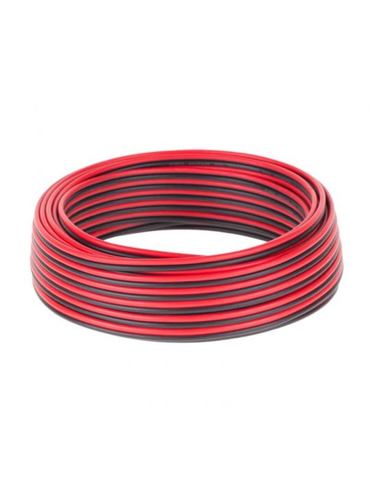 Cablu difuzor cca 2x0.75mm rosu/negru 10m  - 1