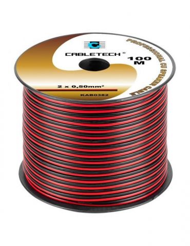 Cablu difuzor cupru 2x0.50mm rosu/negru 100m Cabletech - 1 - Tik.ro