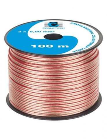 Cablu difuzor cca 2x6.00mm transparent 100m Cabletech - 1 - Tik.ro