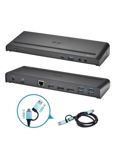 i-tec CATRIPLE4KDOCKPD stații de andocare și replicatoare de porturi pentru calculatoare portabile Prin cablu USB 3.2 Gen 1 I-te - Tik.ro